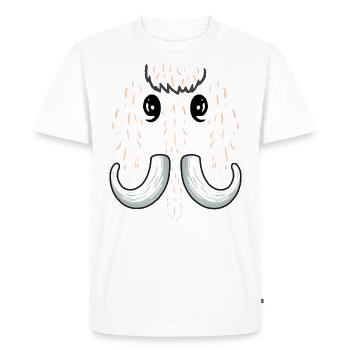 Humour Mammouth Laineux Costume Mammouth Homme - T-shirt Premium bio Homme - blanc - Devant - Nico (187cm)