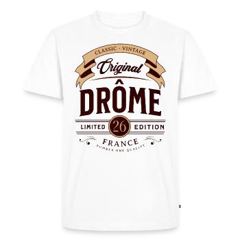 Vintage Drôme Département France - T-shirt Premium bio Homme - blanc - Devant - Nico (187cm)