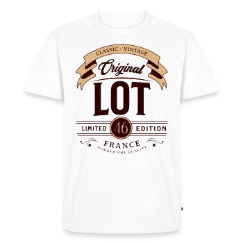 Vintage Lot Département France - T-shirt Premium bio Homme - blanc - Devant - Nico (187cm)