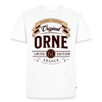 Orne Department France - Men's Premium Organic T-Shirt - white - Front - Nico (187cm)