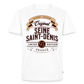 Seine-Saint-Denis Department France - Men's Premium Organic T-Shirt - white - Front - Nico (187cm)