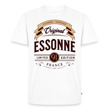 Essonne Département France - T-shirt Premium bio Homme - blanc - Devant - Nico (187cm)