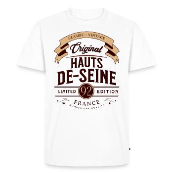 Hauts-de-Seine Department France - Men's Premium Organic T-Shirt - white - Front - Nico (187cm)