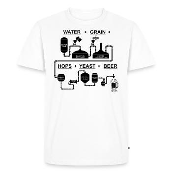 For Craft Beer Lovers who Brew Their Beer at Home - Men's Premium Organic T-Shirt - white - Front - Nico (187cm)