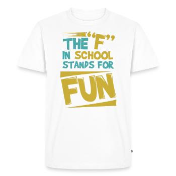 Sarcastic Back to School art for Teens, Students - Men's Premium Organic T-Shirt - white - Front - Nico (187cm)