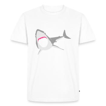Je suis un requin! - T-shirt Premium bio Homme - blanc - Devant - Nico (187cm)