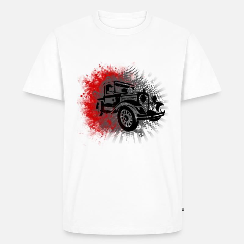 Oldtimer - Männer Premium Bio T-Shirt - Weiß