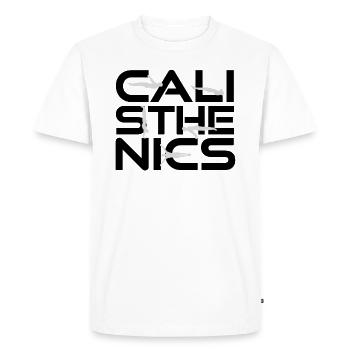 Exercices de gymnastique dans la rue - T-shirt Premium bio Homme - blanc - Devant - Nico (187cm)