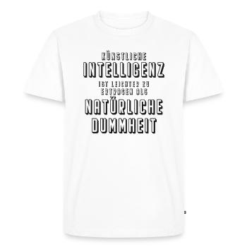 Künstliche Intelligenz Computer System Informatik - Männer Premium Bio T-Shirt - Weiß - Vorne - Nico (187cm)