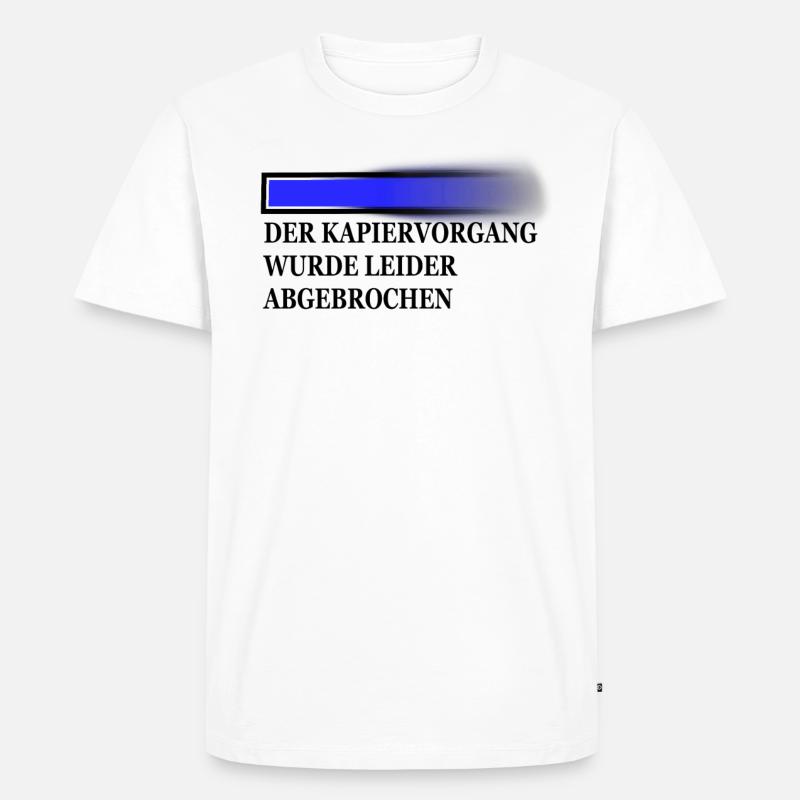 kapiervorgang schwarz - Männer Premium Bio T-Shirt - Weiß