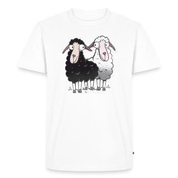 Moutons drôle cadeau - T-shirt Premium bio Homme - blanc - Devant - Nico (187cm)