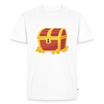 Coffre au trésor - T-shirt Premium bio Homme - blanc - Devant - Nico (187cm)