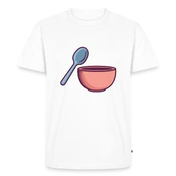 Nourrir bébé - T-shirt Premium bio Homme - blanc - Devant - Nico (187cm)