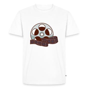 Rouleau de film - T-shirt Premium bio Homme - blanc - Devant - Nico (187cm)