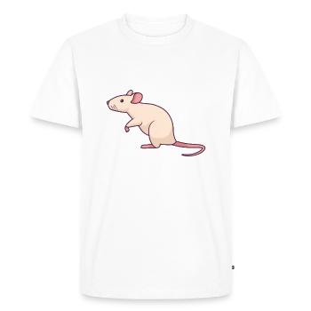 Clipart de rat blanc - T-shirt Premium bio Homme - blanc - Devant - Nico (187cm)