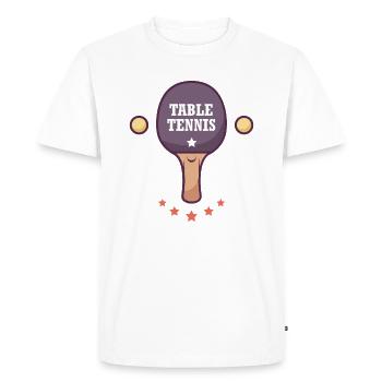 Ping Pong Bat - Men's Premium Organic T-Shirt - white - Front - Nico (187cm)