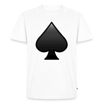 Ace of Spades - Men's Premium Organic T-Shirt - white - Front - Nico (187cm)