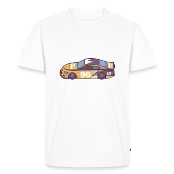 Voiture de course - T-shirt Premium bio Homme - blanc - Devant - Nico (187cm)