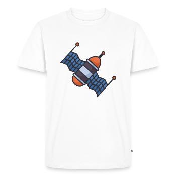 Space Travel Ship - Men's Premium Organic T-Shirt - white - Front - Nico (187cm)