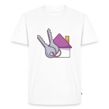 House Keys - Men's Premium Organic T-Shirt - white - Front - Nico (187cm)