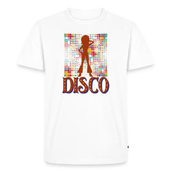 Danseuse disco. - T-shirt Premium bio Homme - blanc - Devant - Nico (187cm)