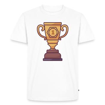 Marathon Trophy - Men's Premium Organic T-Shirt - white - Front - Nico (187cm)
