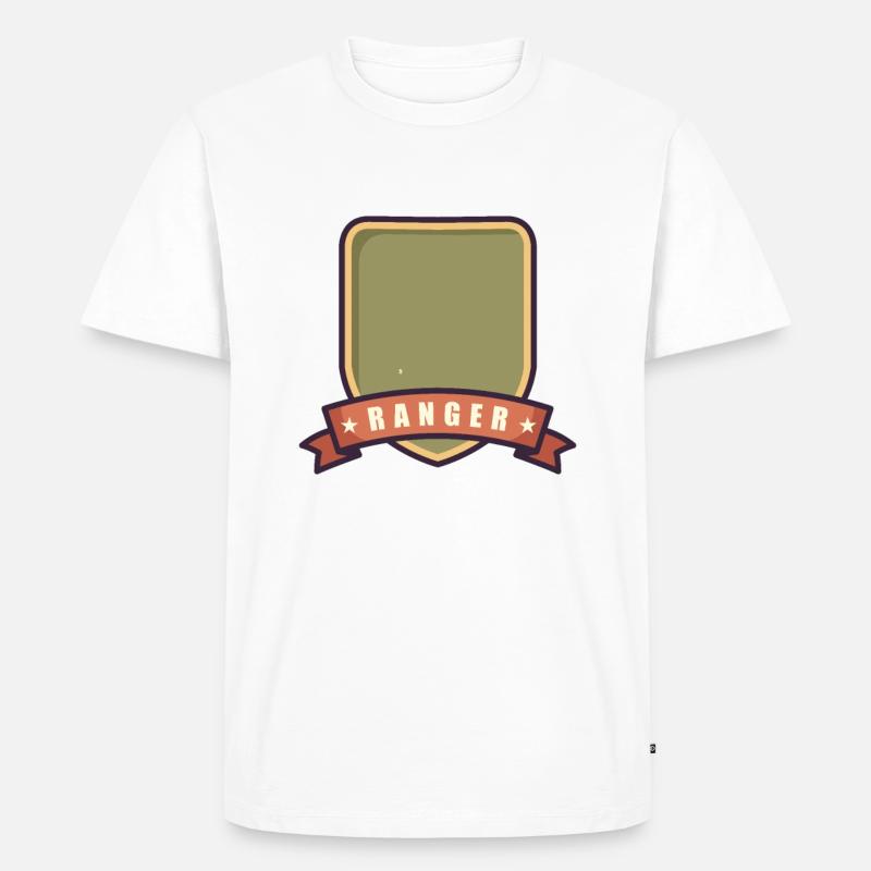 Ranger-Abzeichen - Männer Premium Bio T-Shirt - Weiß
