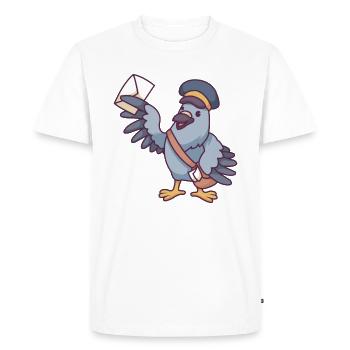 Pigeon voyageur - T-shirt Premium bio Homme - blanc - Devant - Nico (187cm)