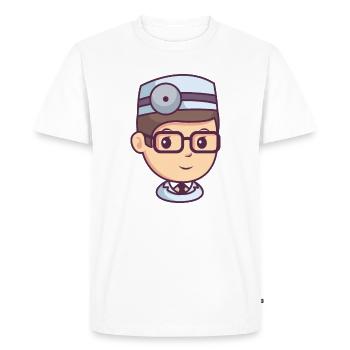 Médecins - T-shirt Premium bio Homme - blanc - Devant - Nico (187cm)