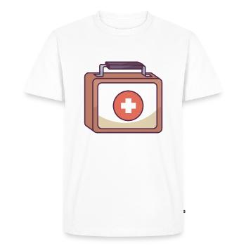 Doctor's Bag - Men's Premium Organic T-Shirt - white - Front - Nico (187cm)