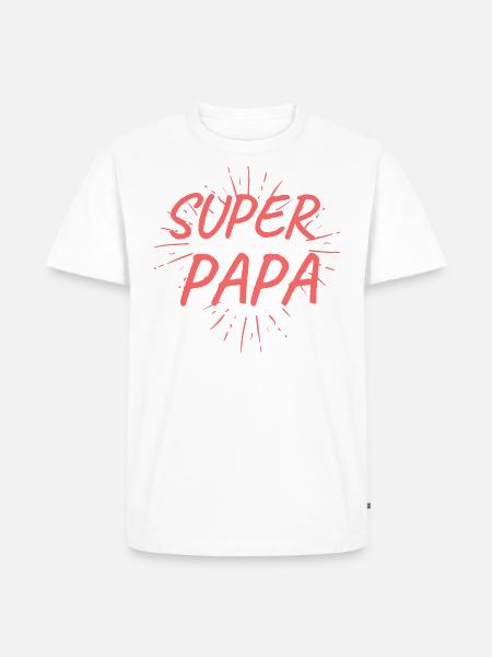 He's a great dad. - Men's Premium Organic T-Shirt - white