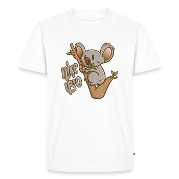 Koala I Like Bio - Men's Premium Organic T-Shirt - white - Front - Nico (187cm)