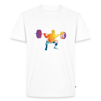 Weightlifting Weightlifter - Men's Premium Organic T-Shirt - white - Front - Nico (187cm)