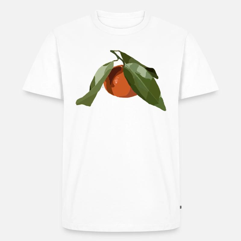 Clementine - Männer Premium Bio T-Shirt - Weiß