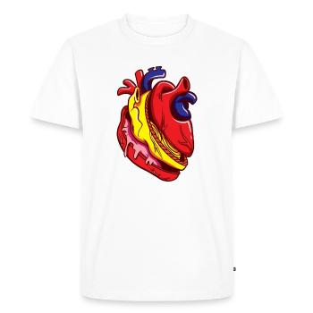 Science Heart So Real - Men's Premium Organic T-Shirt - white - Front - Nico (187cm)