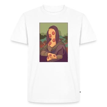 Miscellaneous Mona Pizza - Men's Premium Organic T-Shirt - white - Front - Nico (187cm)
