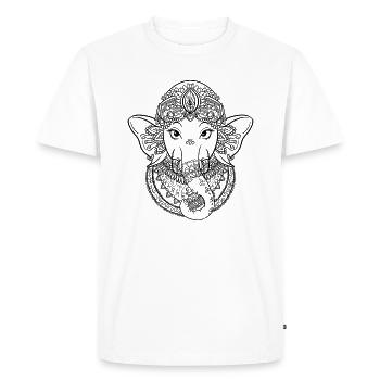 Ganesh spirituel sportif - T-shirt Premium bio Homme - blanc - Devant - Nico (187cm)