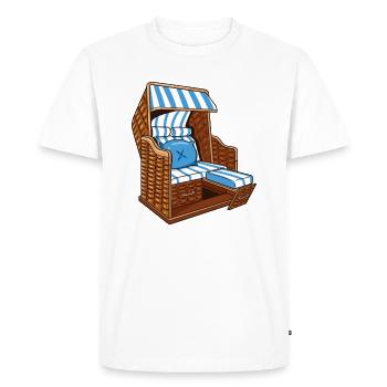 Chaise de plage de vacances - T-shirt Premium bio Homme - blanc - Devant - Nico (187cm)