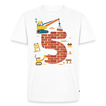 Enfants 5 ans Les gars J’ai 5 ans, - T-shirt Premium bio Homme - blanc - Devant - Nico (187cm)