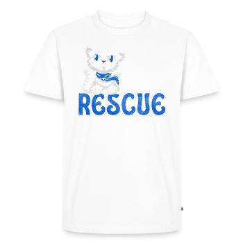 Cat Rescue Squad Cat Design pour les amoureux des chats - T-shirt Premium bio Homme - blanc - Devant - Nico (187cm)