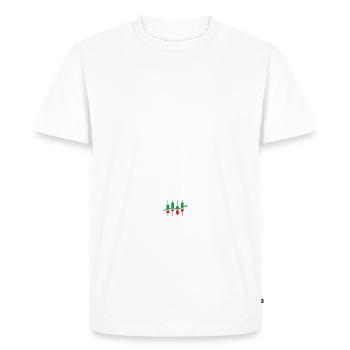 Restez calme et achetez le - T-shirt Premium bio Homme - blanc - Devant - Nico (187cm)