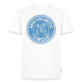 Save The Arctic Circle Design Tierrechte - Männer Premium Bio T-Shirt - Weiß - Vorne - Nico (187cm)