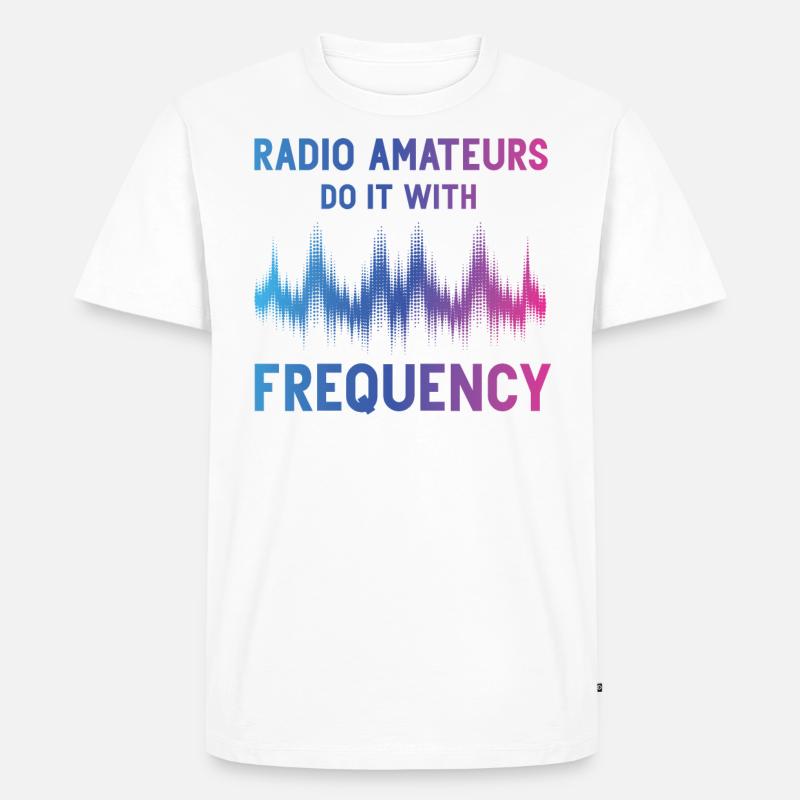 Funkamateure Tun Es Mit Frequenz - Männer Premium Bio T-Shirt - Weiß