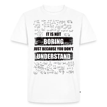 Math student, math teacher Shirt: Math is... - Men's Premium Organic T-Shirt - white - Front - Nico (187cm)