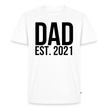 Papa est 2021 - T-shirt Premium bio Homme - blanc - Devant - Nico (187cm)