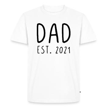 Papa est 2021 - T-shirt Premium bio Homme - blanc - Devant - Nico (187cm)