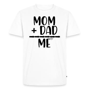 Maman Papa moi - T-shirt Premium bio Homme - blanc - Devant - Nico (187cm)