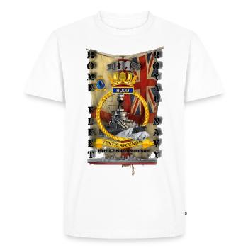 Croiseur de bataille britannique « HMS HOOD » - T-shirt Premium bio Homme - blanc - Devant - Nico (187cm)