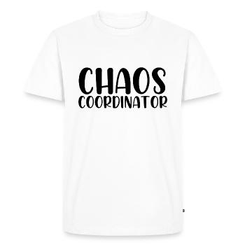 Coordinateur du chaos - T-shirt Premium bio Homme - blanc - Devant - Nico (187cm)