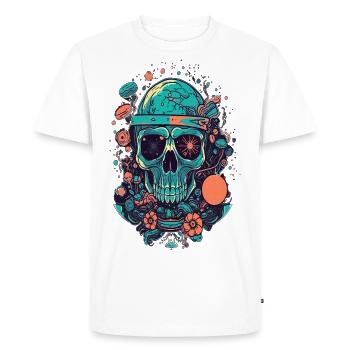 vector psychedelic skull illustration magic Design - Men's Premium Organic T-Shirt - white - Front - Nico (187cm)